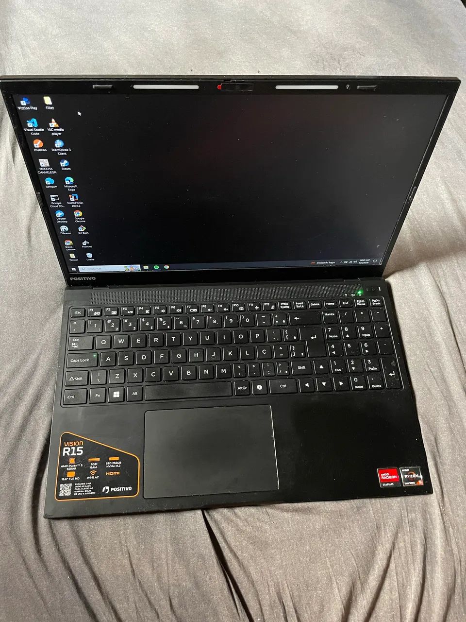 Notebook Ryzen 5 com placa 16gb ram