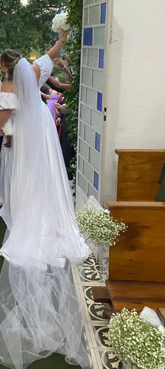 Vestido de noiva + anágua + véu  - Foto 2