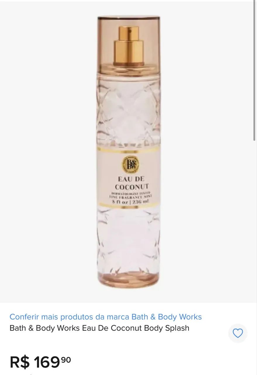 Eau de Coconut Bath & Body Works