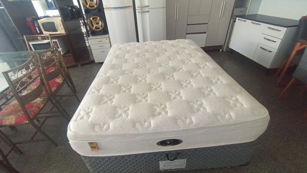 Cama box casal Baú colchão molas ensacandas Simons  - Foto 4