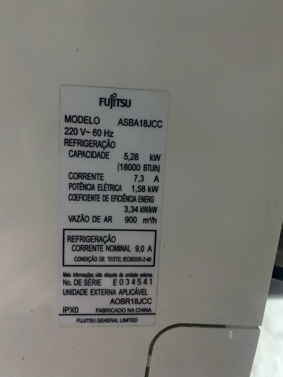 Ar Condicionado Splitter Fujitsu 18.000 btus - Foto 3