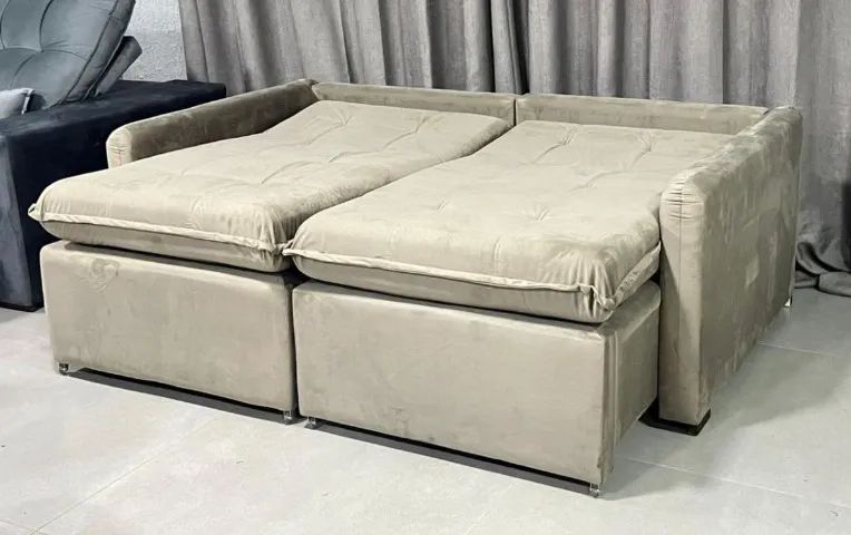 Sofá Cama Xangai Molas Ensacadas D26 180m Novo - Foto 2