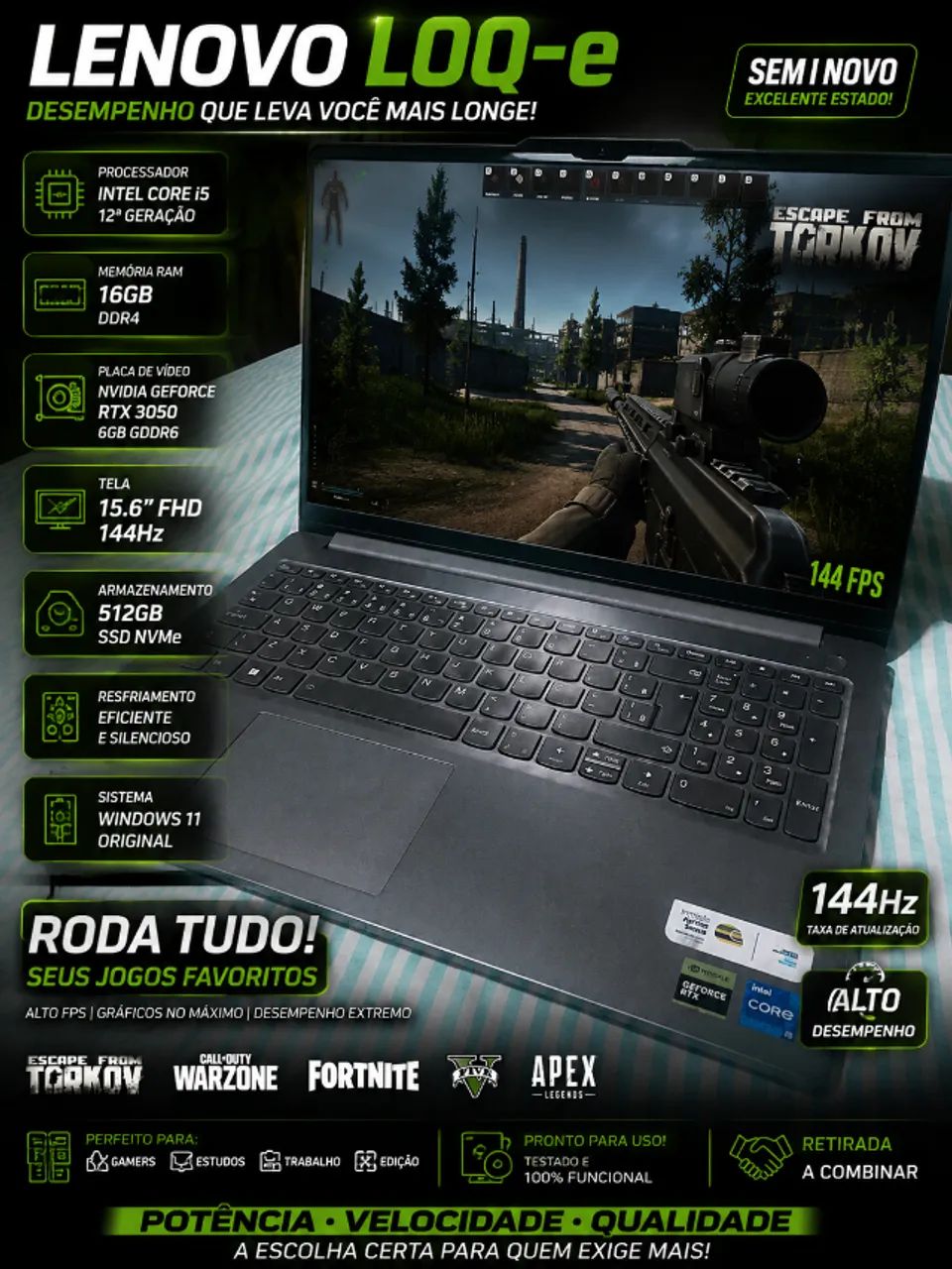 LENOVO LOQ-e RTX 3050 16 ram<br>