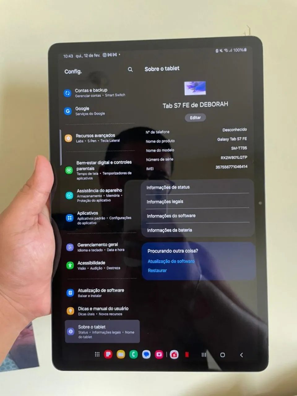 Galaxy Tab S7 FE - 12.4 Polegadas com caneta original da Samsung - Foto 2