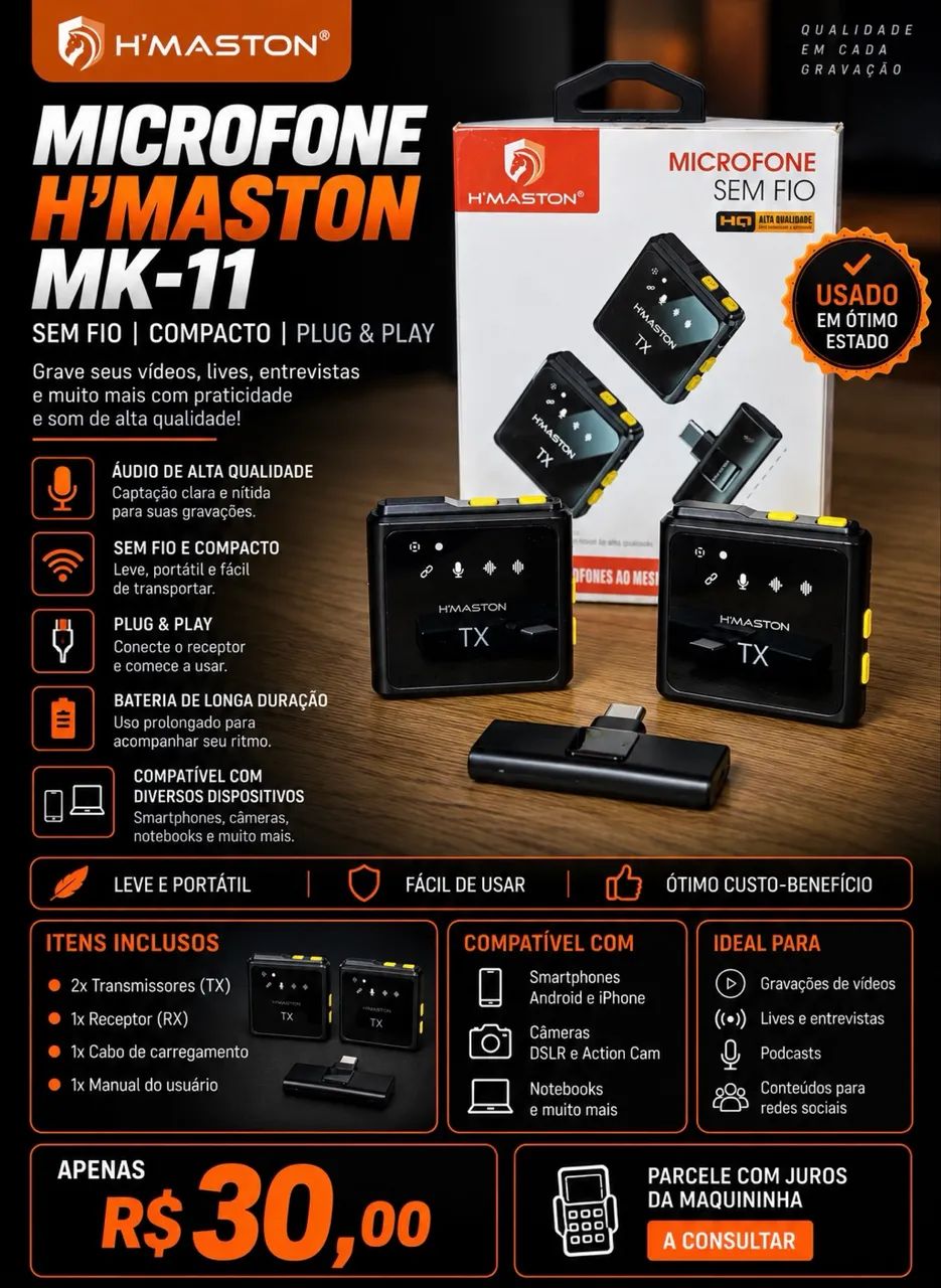 Microfone de Lapela MK-11 H?Maston - Foto 2