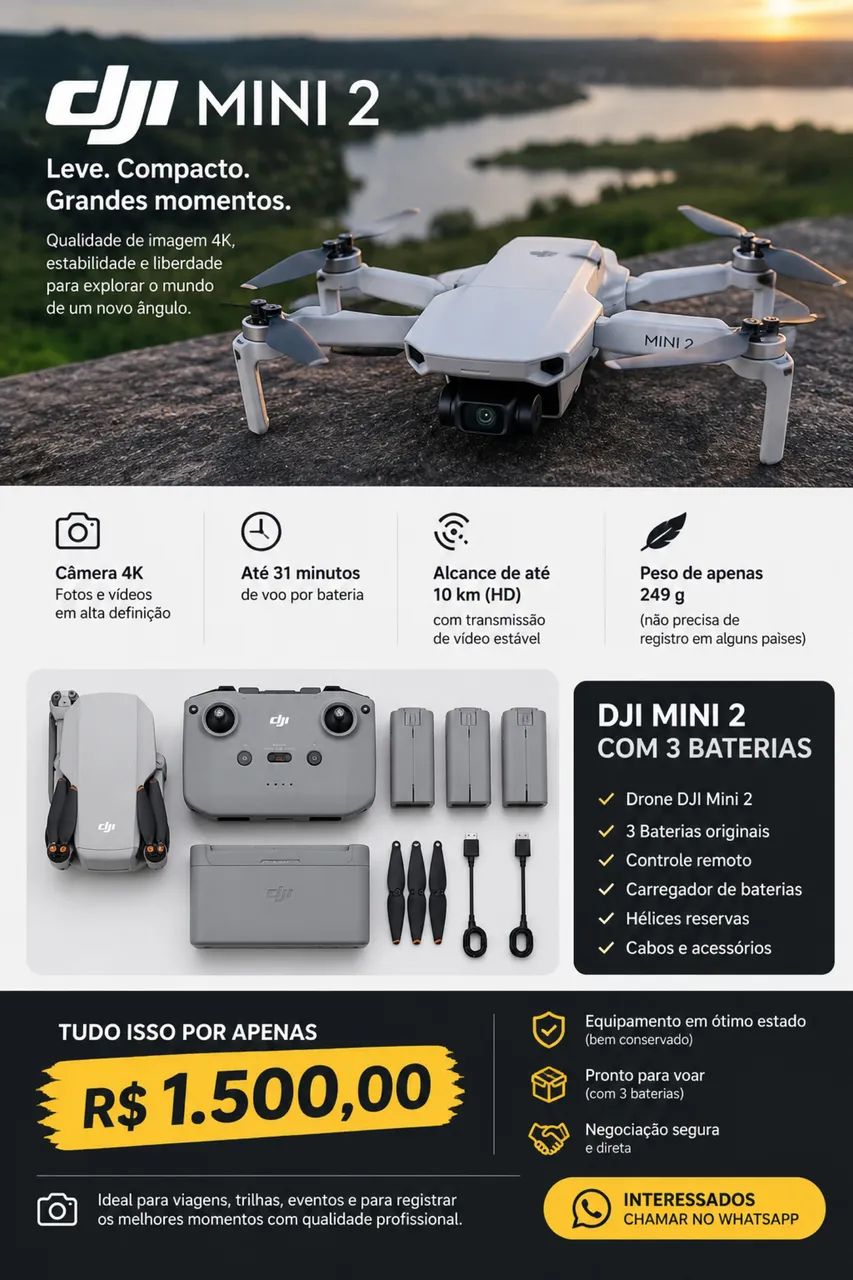 Dji mini 2 - Valor para Vender Rápido!!!!
