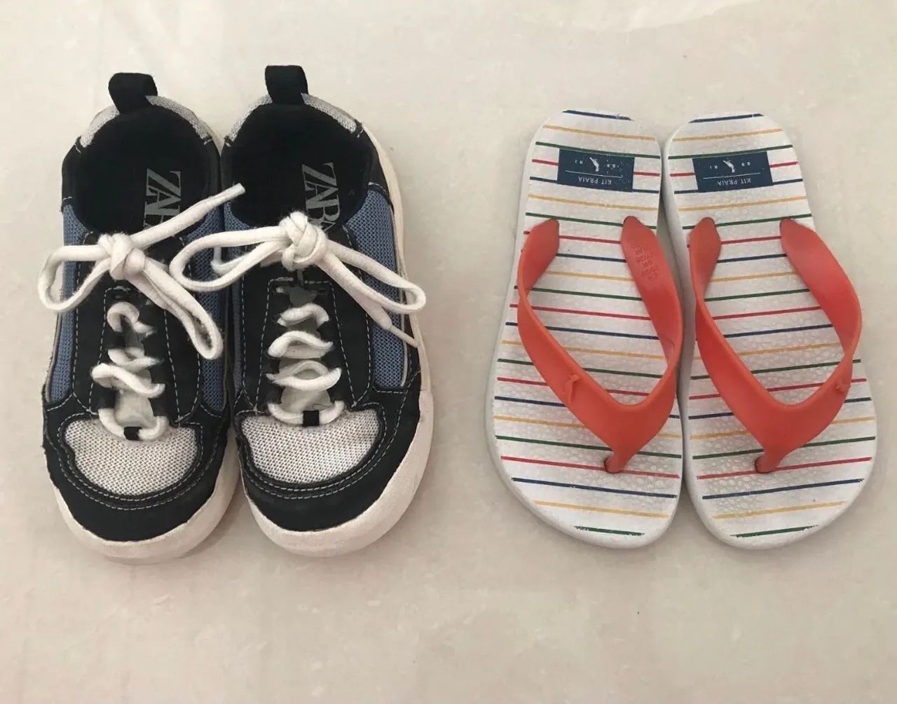 Kit tênis (zara) + chinelo (reserva original)