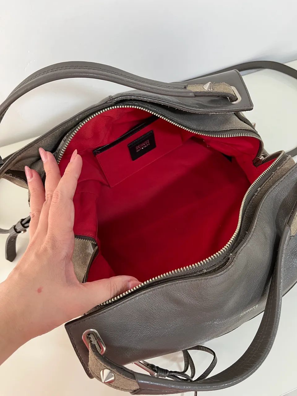 Bolsa Tote Suri de couro Schutz  - Foto 5