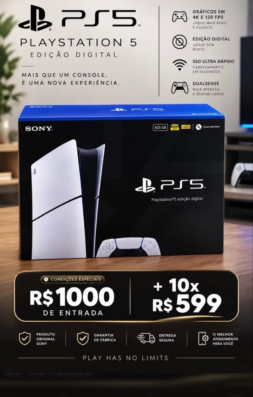 Ps5 na promissória sem consultar cpf 