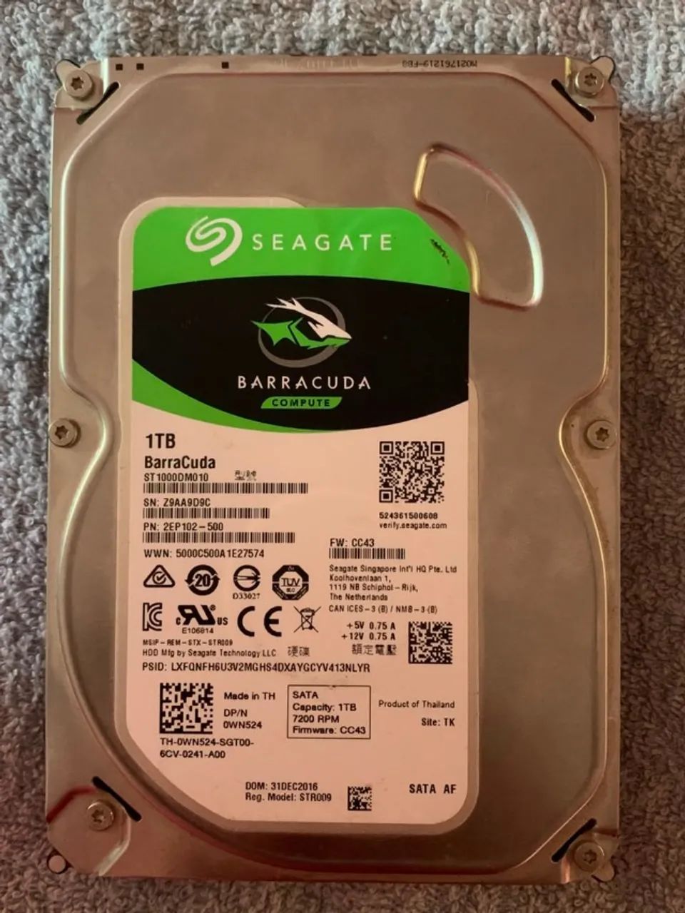 HD Seagate Barracuda 1TB SATA 3.5"