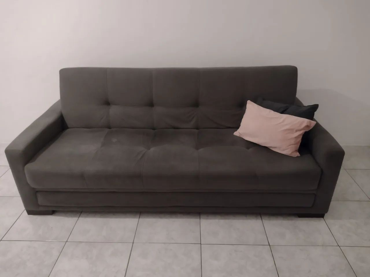 Super Promoção - Sofá Cama Cinza Usado  - Foto 2