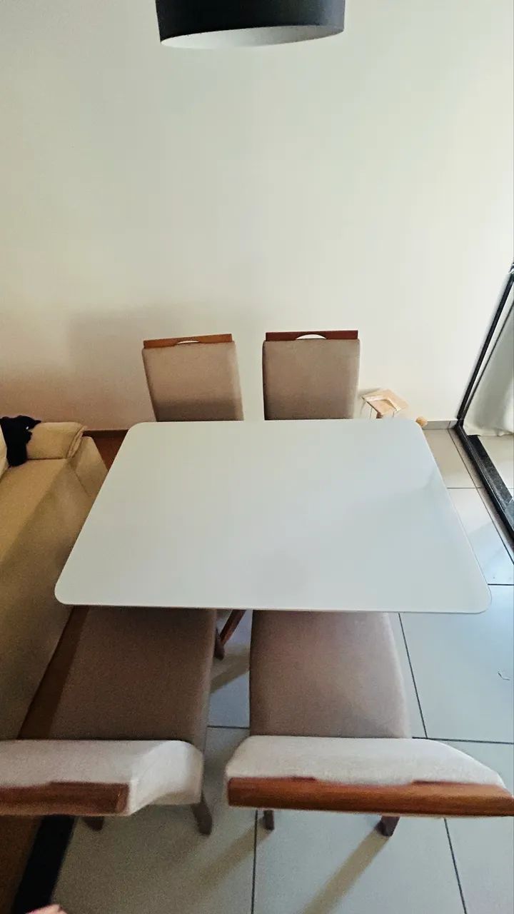 Mesa tampo mdf com vidro - Foto 3