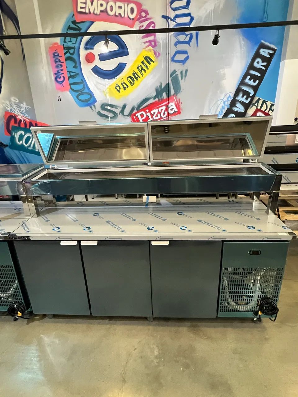 Condimentadora refrigerada 2m inox - pronta entrega 