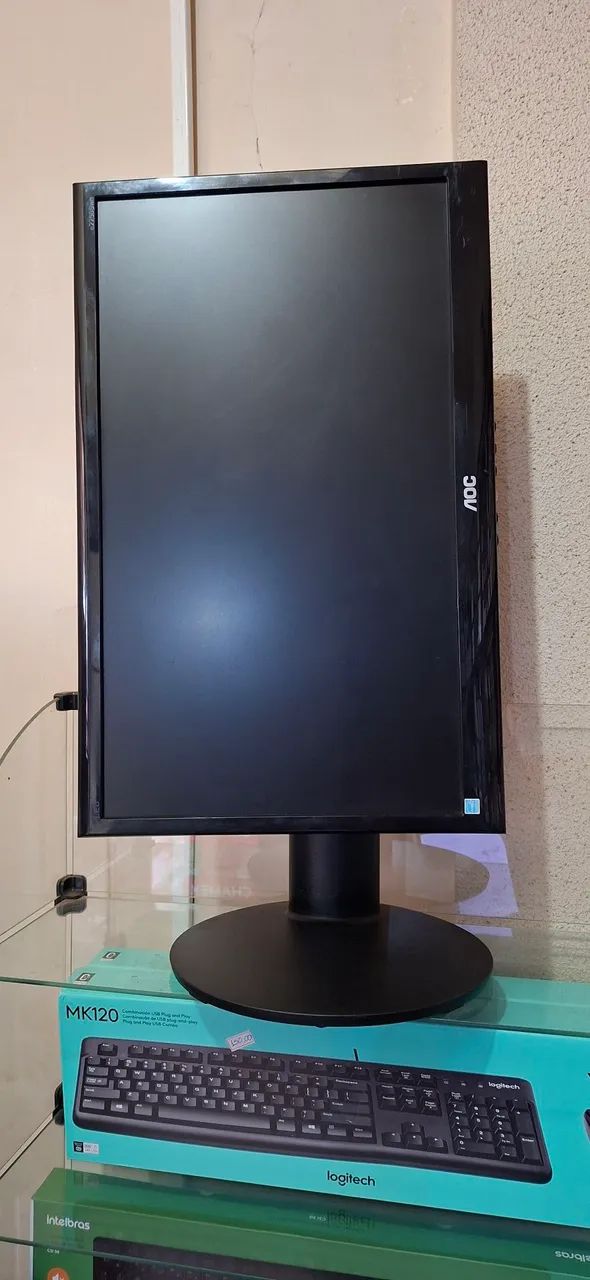 Monitor Aoc 22.5 com base giratória e regulagem de altura  - Foto 2