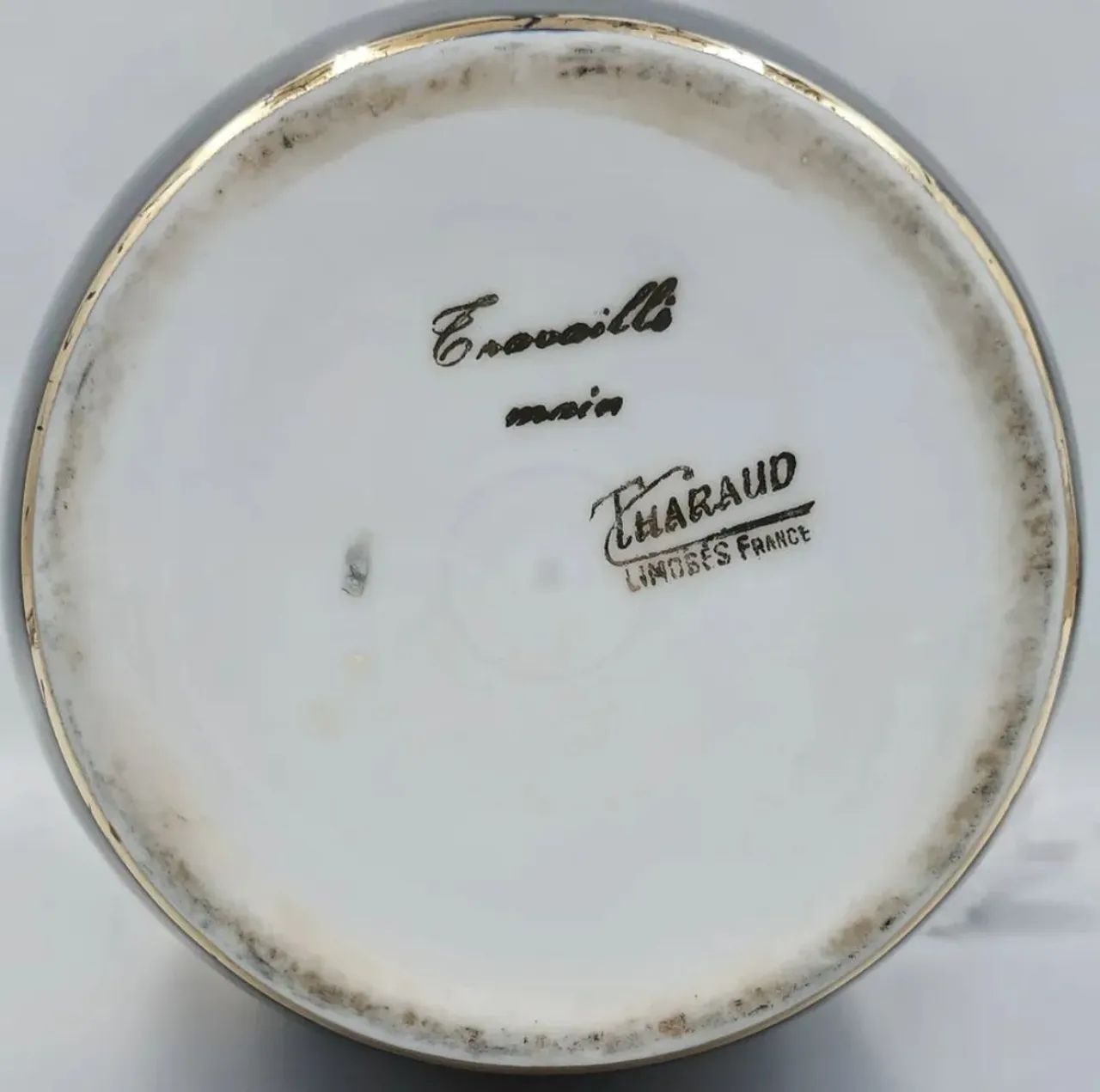 Antiguidade vaso porcelana LIMOGES França Atelier Camille Tharaud  - Foto 6