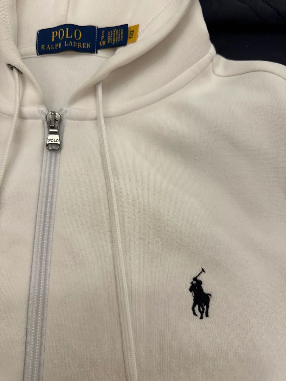 Moletom Polo Ralph Lauren Branco com Capuz e Zíper - Original - Foto 2
