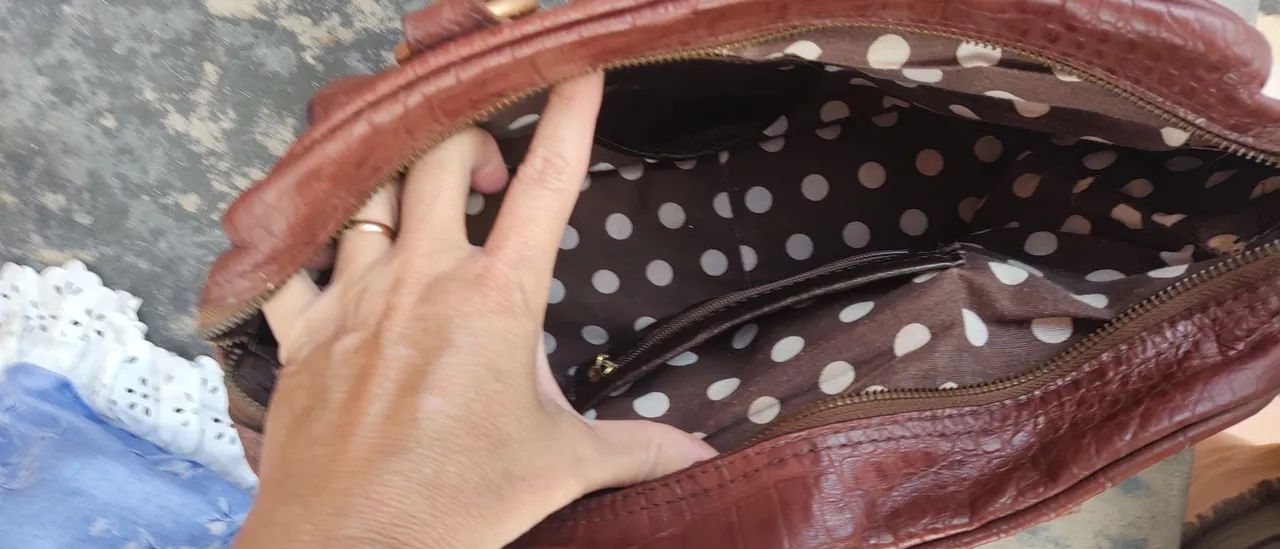 Bolsa Couro legitimo  bolsos frontais - Foto 3