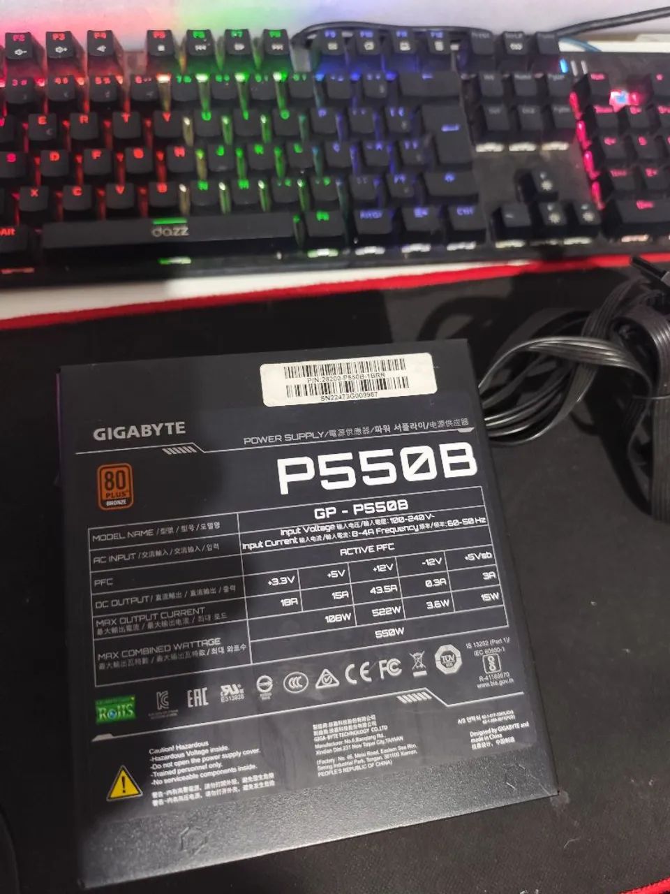 Fonte gamer Gigabyte 550w  - Foto 3
