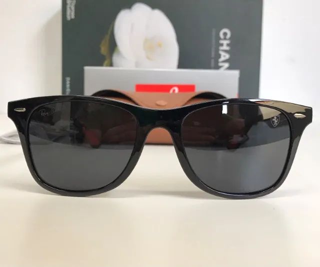óculos de sol ray ban ferrari sport black piano - Foto 4