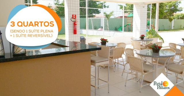 Apto Passaré Pronto- 60m² - 3 quartos - 2 Banheiros -Lazer Completo -Minha Casa Minha Vida - Foto 5