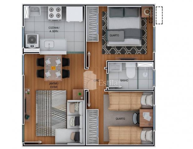 Apartamento pne 02 quartos no afonso pena, são josé dos pinhais - Foto 19