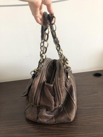 Bolsa animale de couro marrom - Foto 3