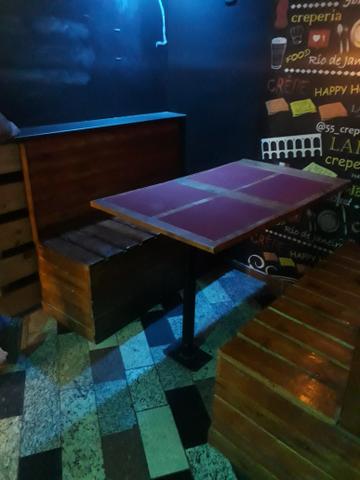 Jogo de mesas e banco corrido - Foto 2