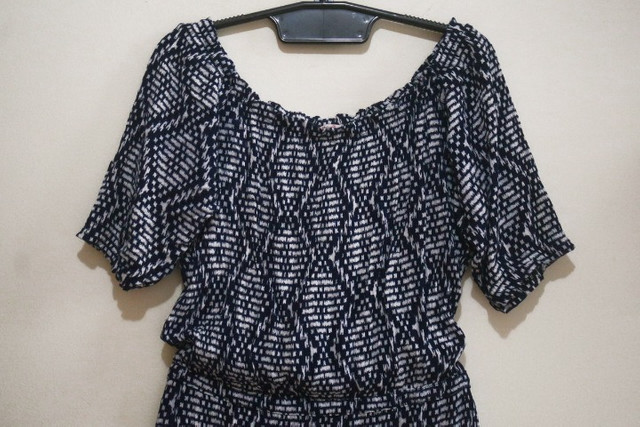 Vestido Estampado Azul Drops (tam 40) - Foto 2