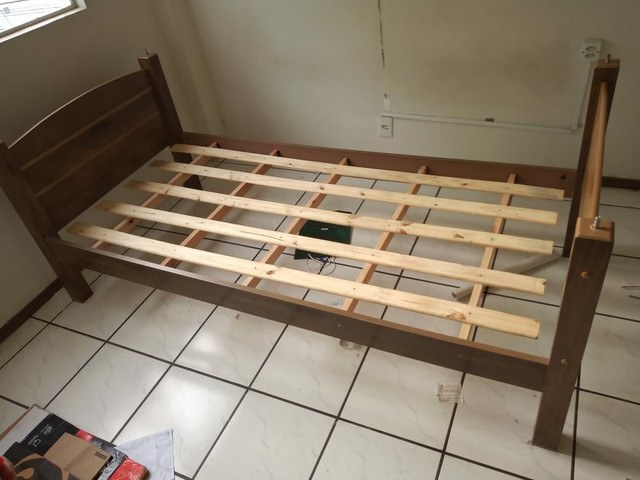 Cama solteiro com colchão 100% MDF aceito troca