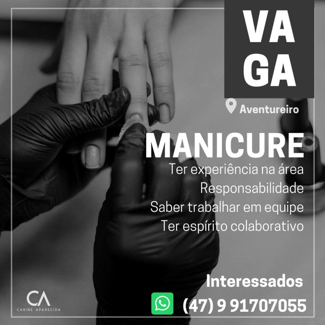 Vaga de Manicure no Aventureiro