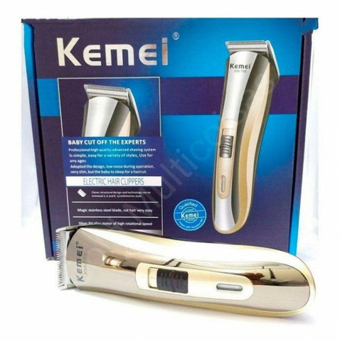 Máquina de Cortar Cabelo Kemei Sem Fio Bivolt - KM-758 - Foto 6