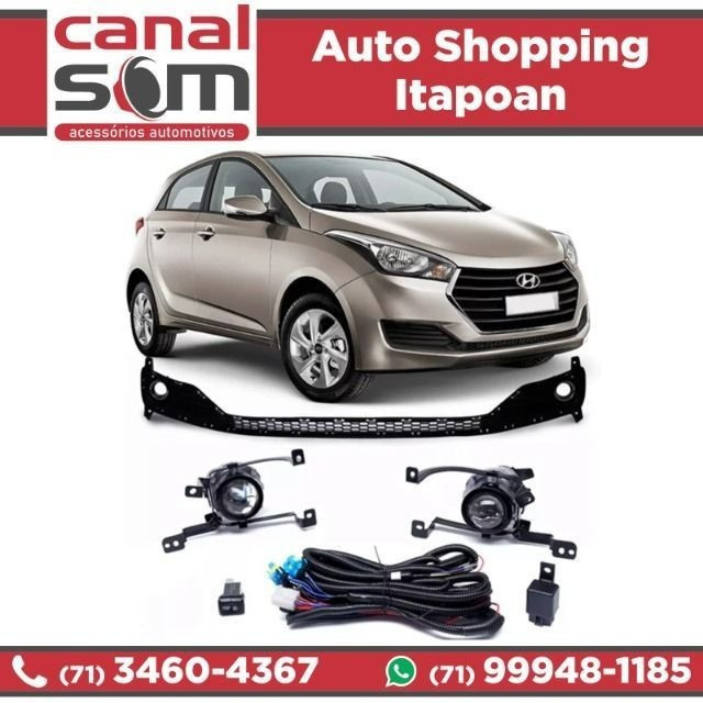 Kit Farol de Milha Novo HB20/HB20S 2016 Original instalado na Canal Som