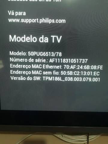 Tv smart 4k Philips 50 polegadas tela trincou retirada peças esta saindo som - Foto 4