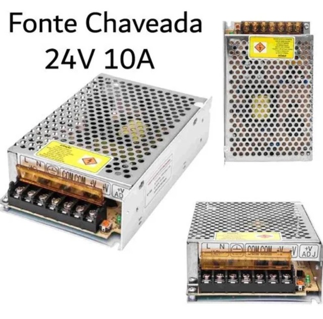 Fonte chaveada 24v 10a Bivolt Automático Alta Qualidade p/ Som,Led,CFTV etc - Foto 2