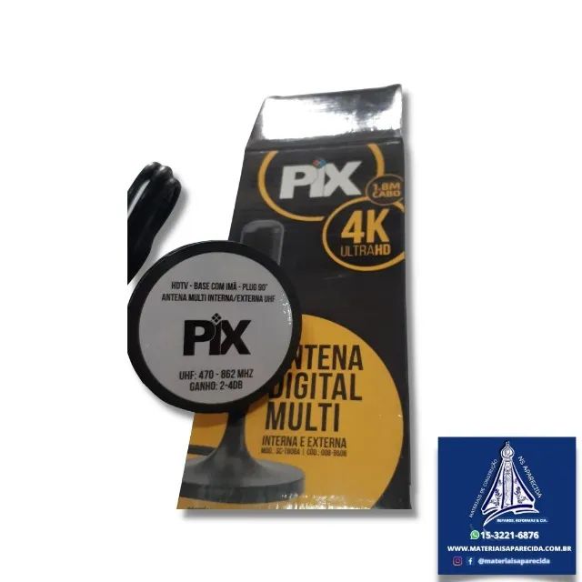 Antena Interna Externa Tv Digital Pix - Nova - Foto 2