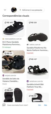 Sandália preta brilho Marca Bibi n° 28 - Foto 3