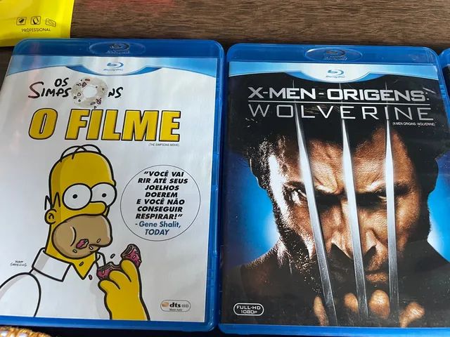 4 Blue Rays originais: Nosso lar,Simpsons, X-men Wolverine e 2012 Fim dos Dias