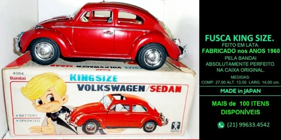   Fusca da Bandai  Toys Japonesa. Raríssimo.