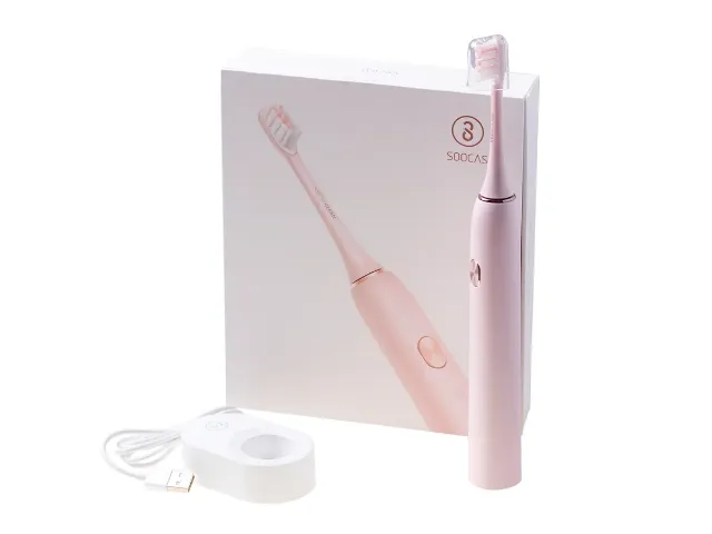 Escova de Dente Elétrica Xiaomi Soocas X3 Sônica Carregamento Indução Ipx7 App Rosa