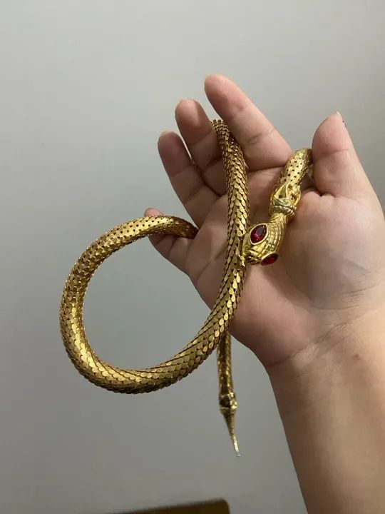 Colar Cobra Dourado - Foto 2