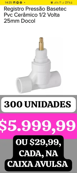 300 REGISTRO DE PRESSÃO, P/ REVENDA, C/ LUCRO CERTO! LEIAM: