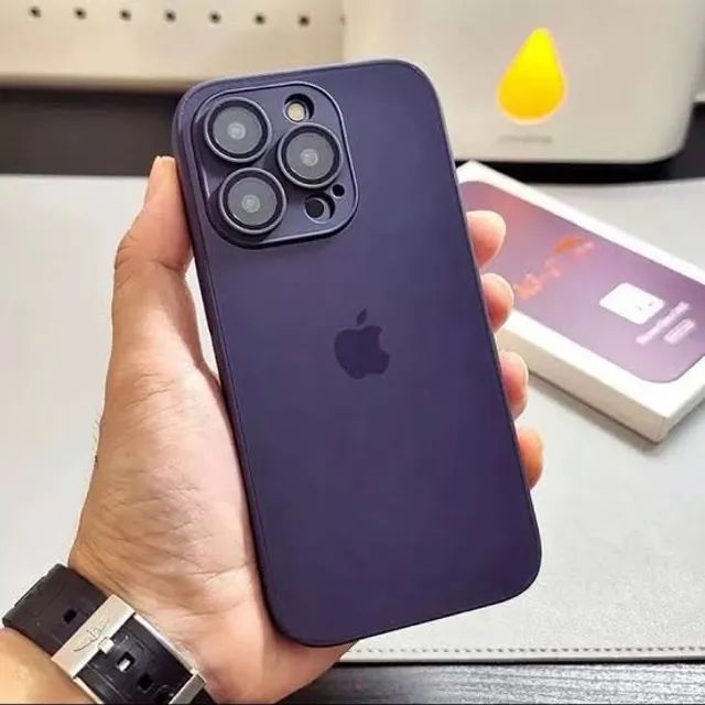 Capa de vidro com magsafe Glass luxo para iPhone 13 pro