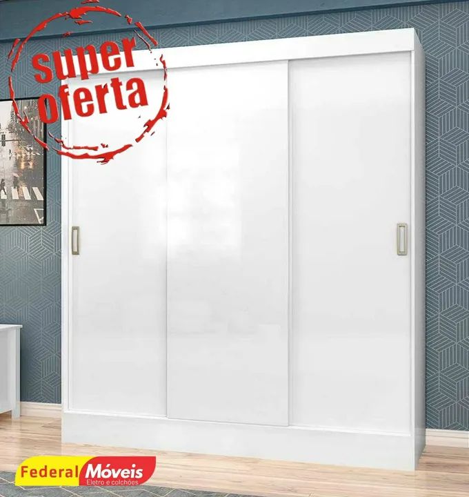 Guarda Roupa com Portas de Correr Novo Fazemos Entrega 