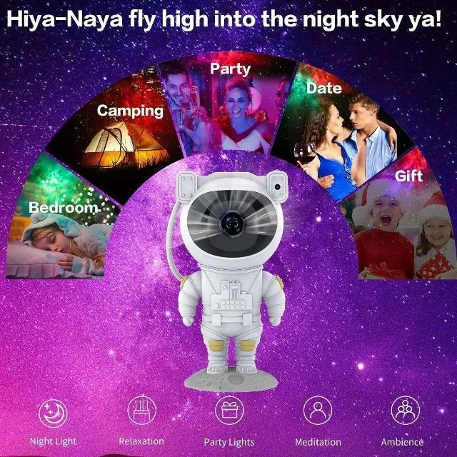 Projetor Astronauta caixa de som blutooth embutida (Jk Eletrônicos - Foto 3