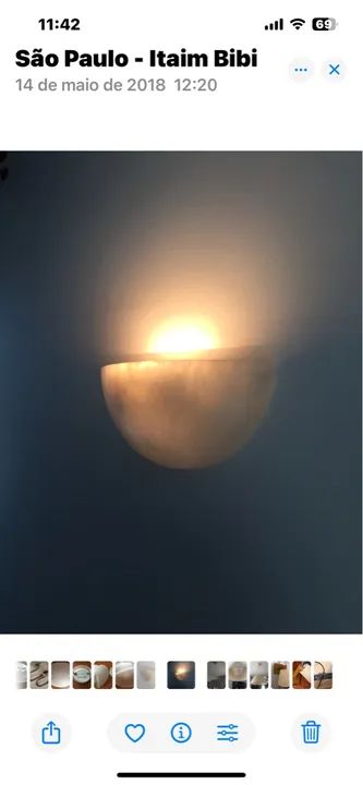 2 Arandelas de Alabastro da Espanha, compradas na Dominici - Foto 2