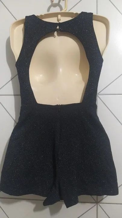 Macacão preto brilhoso  - Foto 2