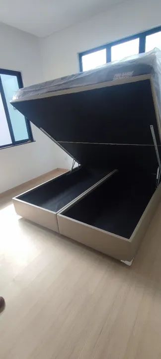 CAMA BOX BAÚ KING 1.93X2.03 LINHA PREMIUM BAÚ BLINDADO 