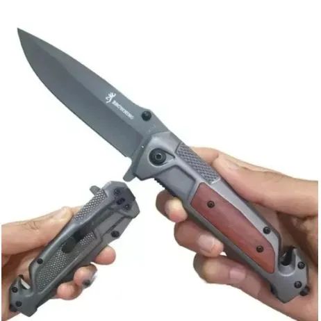 Canivete detalhe em madeira Quebra vidro(Novo) - Foto 3