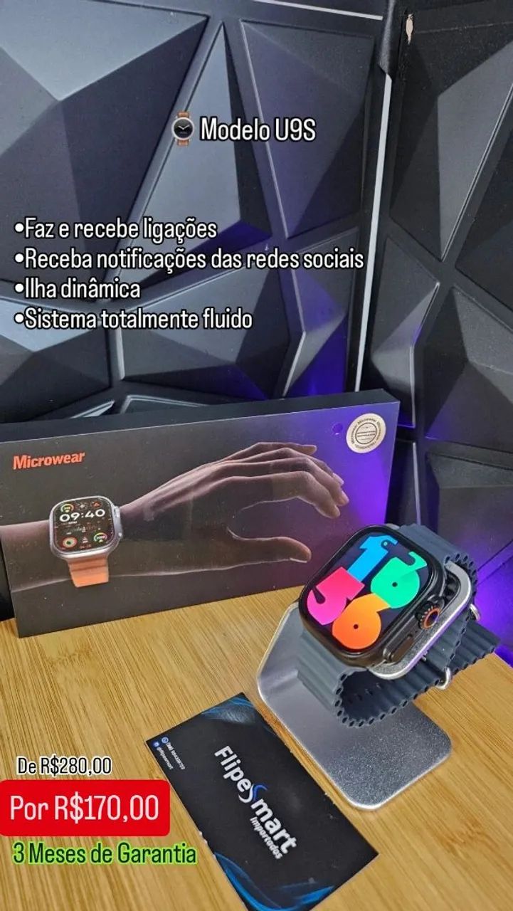 Smartwatch Ultra + Fone bluetooth (Lacrado)