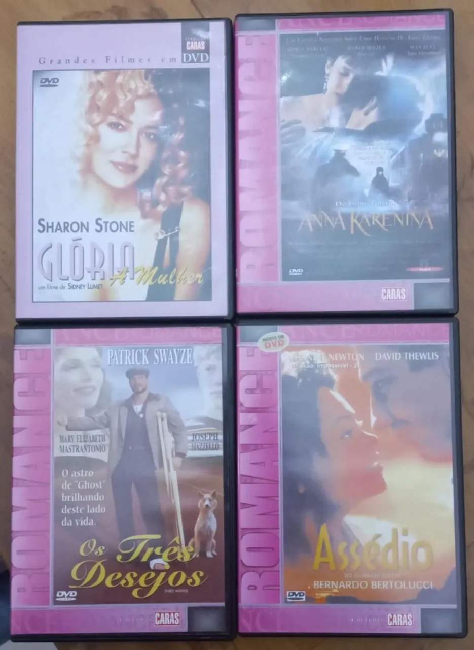 Dvds -Novos - Excelentes Coleção caras - Assédio (Inédito) - os 3 desejos -0 Anna Kerina -